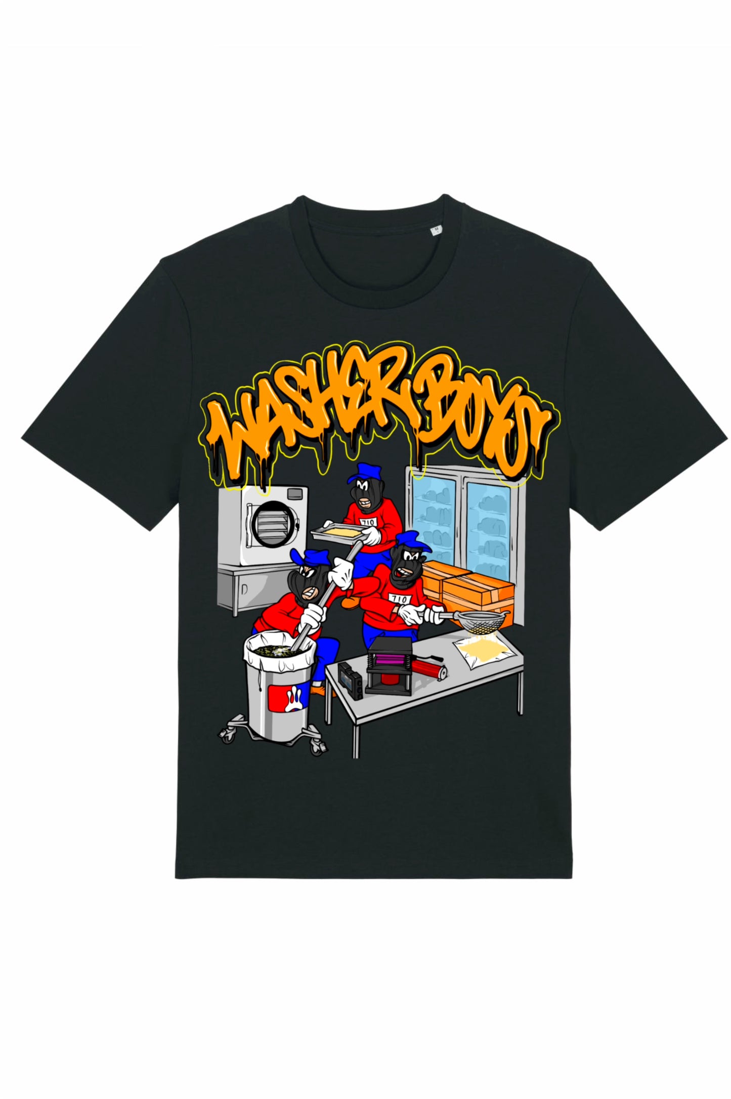 Trichomiz Washer Boys Shirt Schwarz