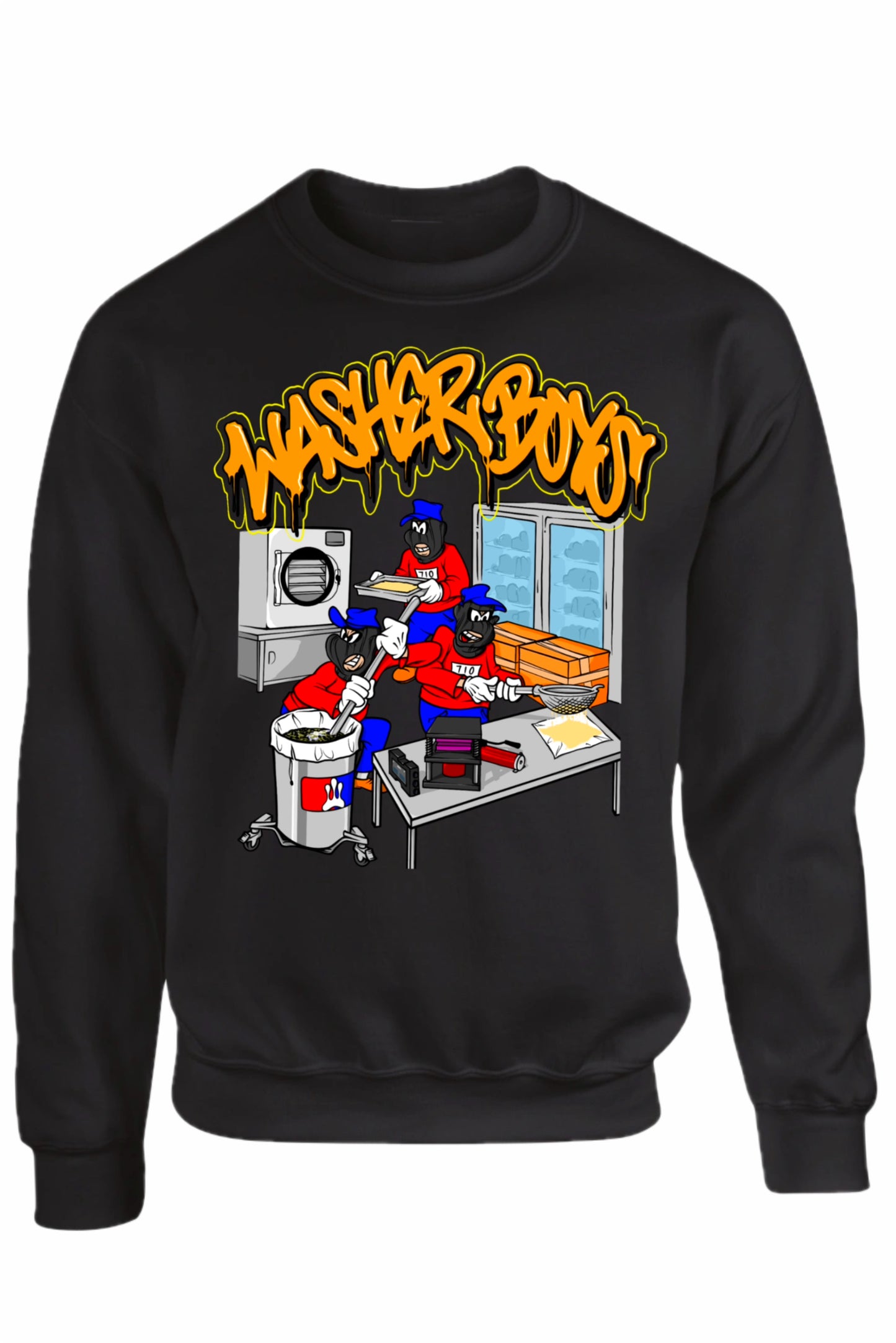 Trichomiz Washer Boys Crewneck Schwarz